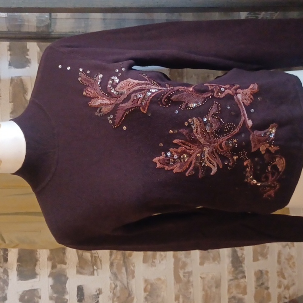 💖Alberto Mikali turtle neck Sequen Sweater